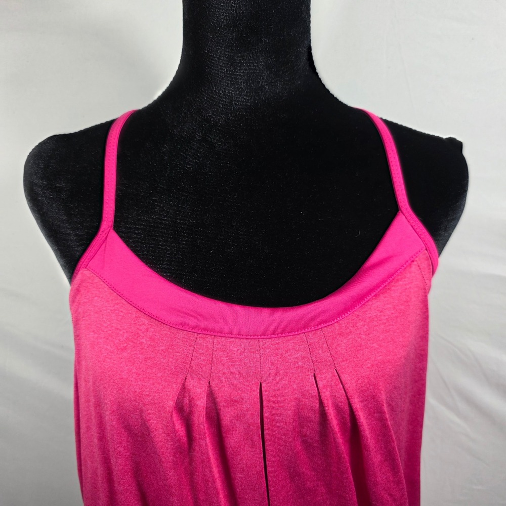 Champion C9 Duo Dry Pink Heather Racerback Tank Top with Built-in Bra Small - Picture 3 of 9